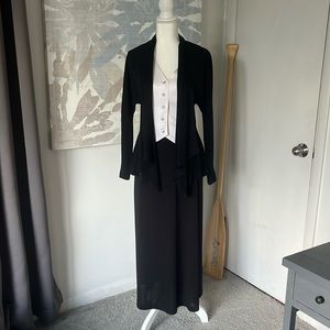 Vintage Lillie Rubin Special Occasion 2 Piece Jacket and Long Skirt | Size 8
